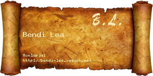 Bendi Lea névjegykártya
